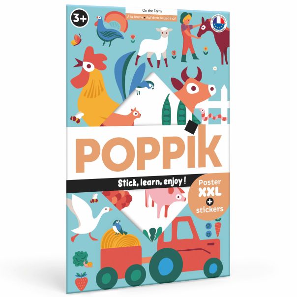 POPPIK Edukativni poster s nalepnicama Otkrića: Farma - DIS027