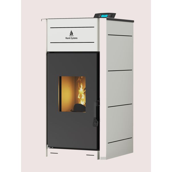 MARELI Kamin na pelet UNO 13 (1kW + 12kW) bela - EP2956650