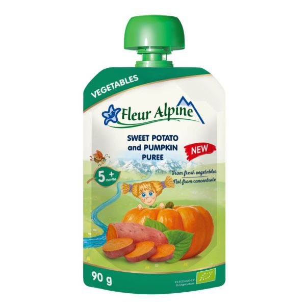 Fleur Alpine organski pire sa slatkim krompirom i bundevom 5+, 90gr - 000400
