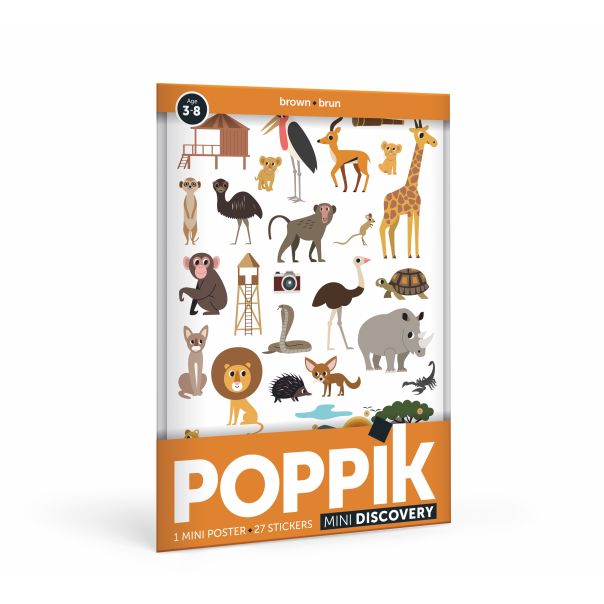 POPPIK Edukativni poster s nalepnicama Mini otkrića: Braon boja - MIN010