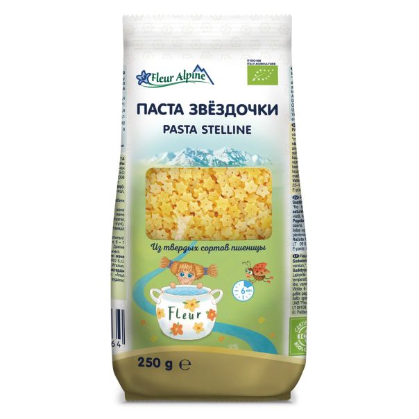 Fleur Alpine testenina ZVEZDICE (Stelline) od durum pšenice, 250 g - EP3092467