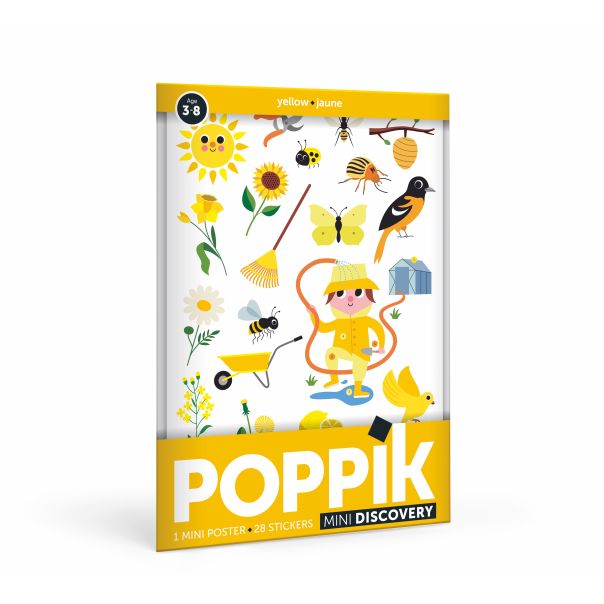 POPPIK Edukativni poster s nalepnicama Mini otkrića: Žuta boja - MIN007
