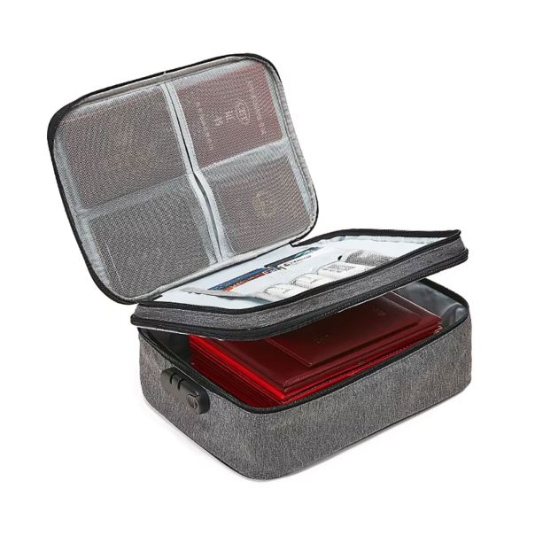 Organizator za dokumente sive boje 37*27*10 - 0760