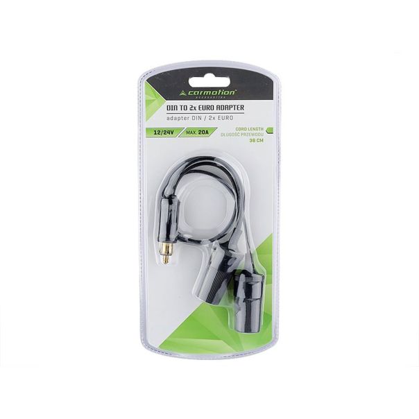 CARMOTION Univerzalni adapter sa kablom i din utičnicom i sa 12-24v dc 20A - 1APT86119