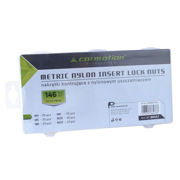 CARMOTION Sigurnosne matice set 146 kom m4-m5-m6-m8-m10-m1 - 1APT86437