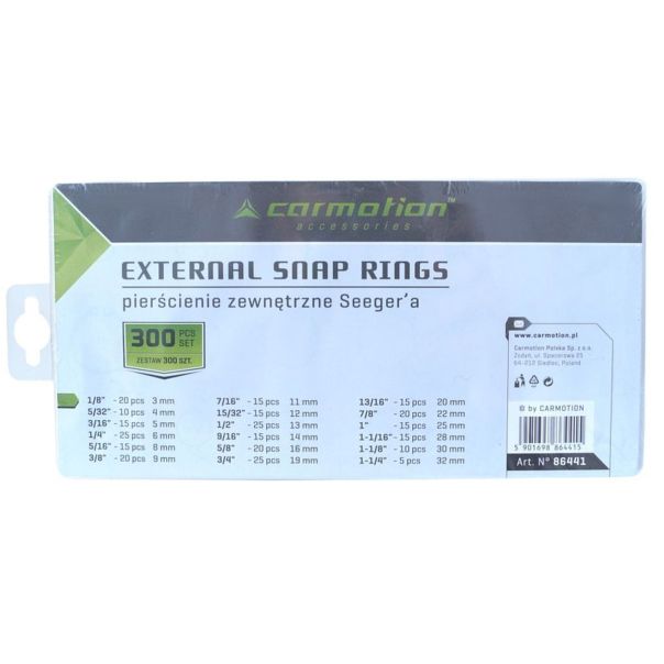 CARMOTION Set segera spoljašnjih 300kom veličina od 3-32mm - 1APT86441