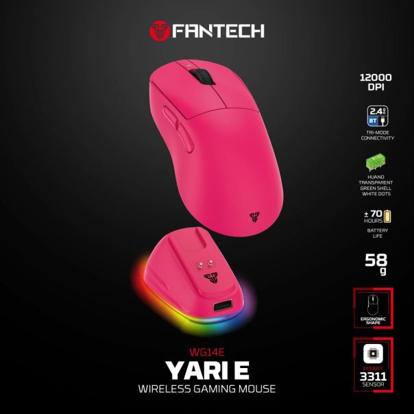 FANTECH Mis Wireless Gaming WG14E Yari E Pink - EP3093806