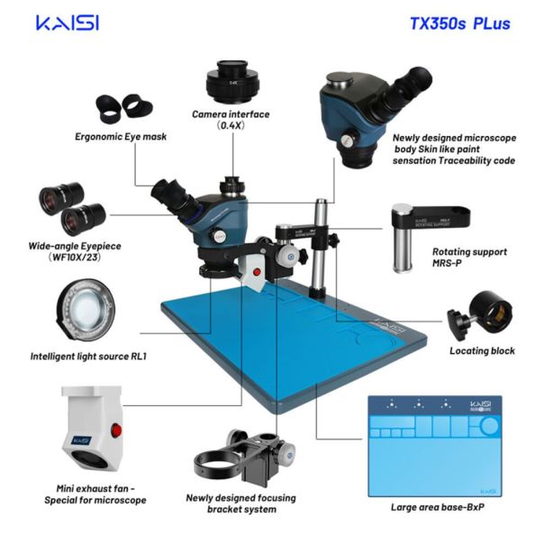 Mikroskop KAISI TX-350splus plavi - 222395