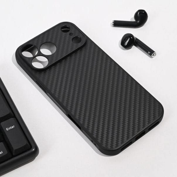 Maska za iPhone 17 Pro Max 6.9 crna Carbon fiber - 223497