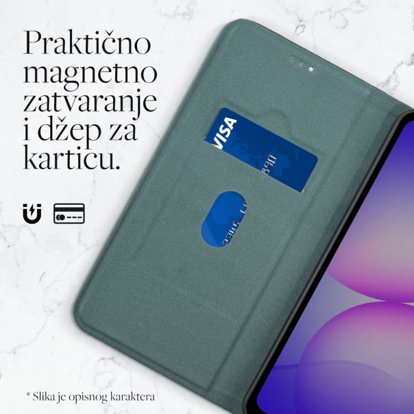 TERACELL Maska za Honor X7e tamno zelena Elegant Flip - EP3195837