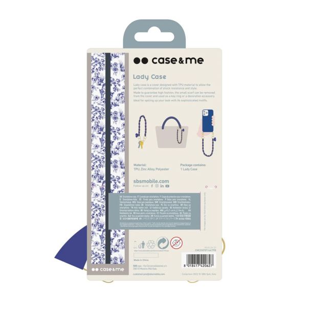 Maska za Iphone 14 Pro Max 6.7 plava CASE&ME sa maramom - 225351