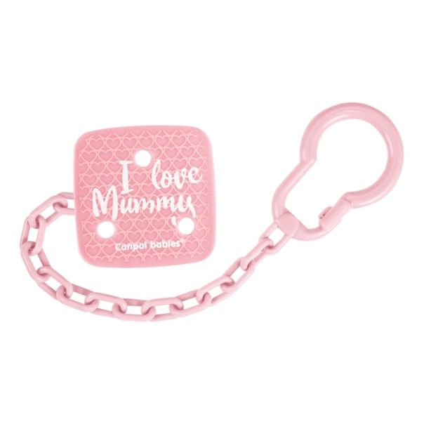CANPOL BABIES LANAC ZA VARALICU I LOVE MUMMY (0m+) - PINK 2/434 - EP2739971