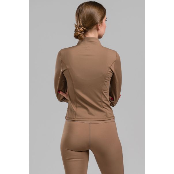 TYRO Yoga Zip Jakna za žene, braon - EP3109785