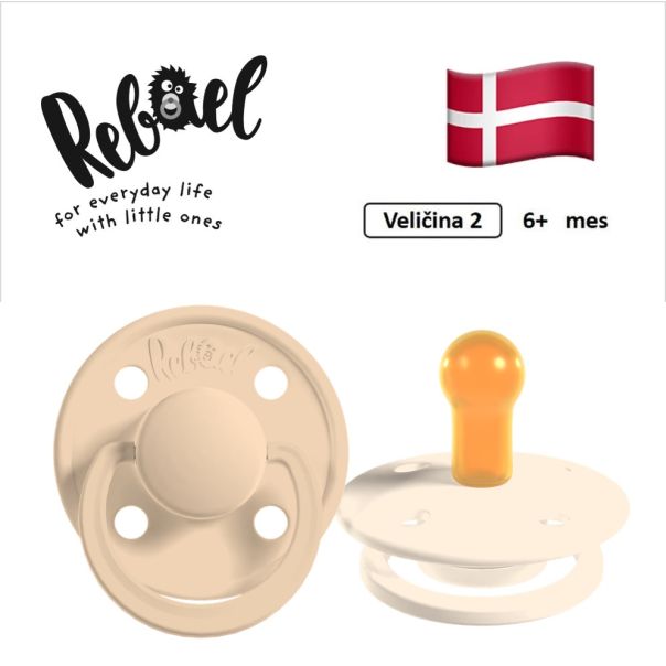 REBAEL cucle za bebe, 6+ mes, 2 kom, Badem i Champagne, RBL20002222 - EP3314684