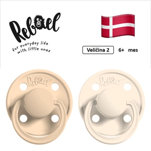REBAEL cucle za bebe, 6+ mes, 2 kom, Badem i Champagne, RBL20002222 - EP3314684