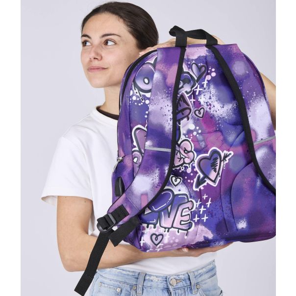 SEVEN Ranac sa USB ulazom za punjenje telefona - Bubble street - 200102404-359