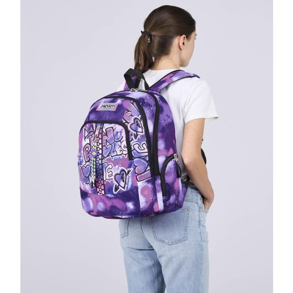 SEVEN Ranac sa USB ulazom za punjenje telefona - Bubble street - 200102404-359