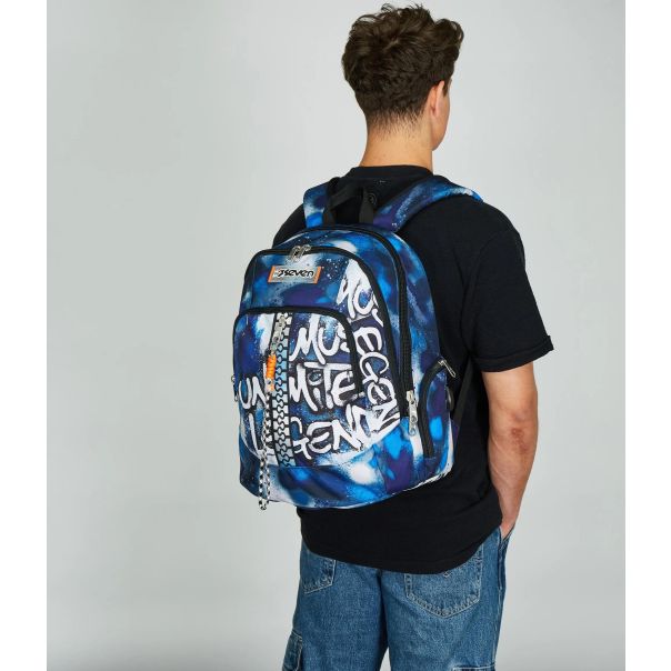 SEVEN Ranac sa USB ulazom za punjenje telefona - Retrocolor - 200102439-550