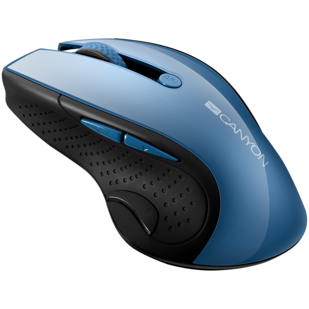 CANYON Miš MW-01 2.4GHz Wireless mouse sa 6 tastera, optical tracking - blue LED, crno/plava - CNS-CMSW01BL