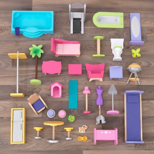 KID KRAFT Kućica za lutke-  Kajla sa dodacima - 20040-1