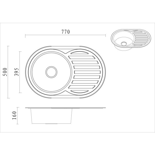 QUADRON Ugradna sudopera sa oceđivačem TOM 211 SteelQ HD211SAT7750 - EP3191850