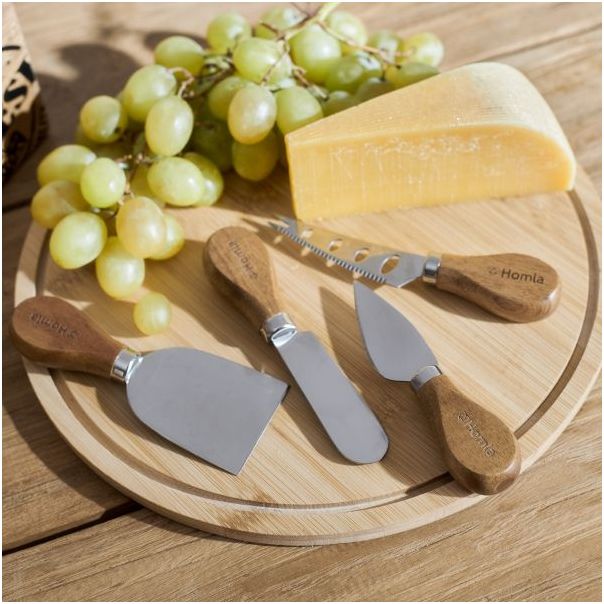 DEKOR DOM Set noževa za sir Mooka 4/1, natural - 039915-1