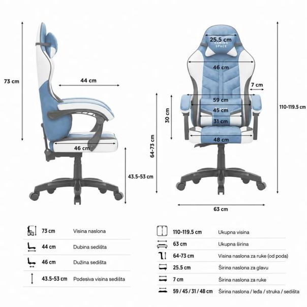 Huzaro Force 2.7 Plava Gaming stolica - EP3109086
