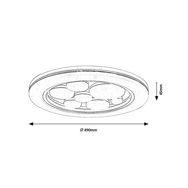 Rabalux Plafonjera Lagertha LED 36W hrom (2012) - 2012-1
