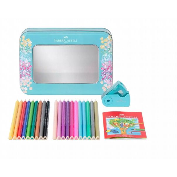 FABER CASTELL Drvene bojice i rezač Sparkle Grip, set 1/20 201641 - 201641