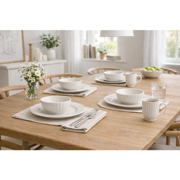 THOMSON Servis za ručavanje 16/1 beli rebrasti - 201781