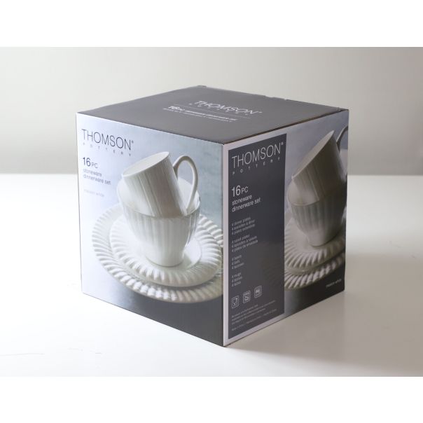 THOMSON Servis za ručavanje 16/1 beli rebrasti - 201781-1