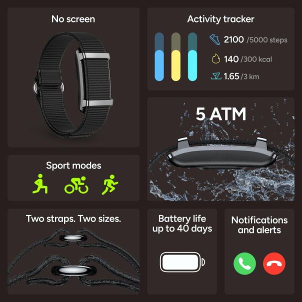 OSTALO Fitness narukvica KSIX BSB01N Vitalis crna - EP3233362