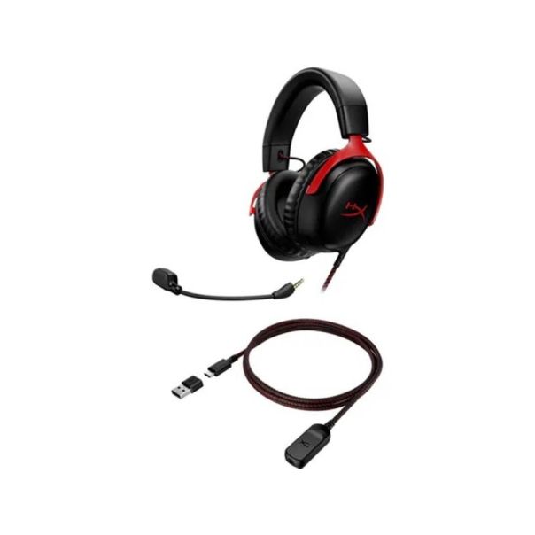 HYPERX Gaming slušalice Cloud III, crna/crvena - 727A9AA