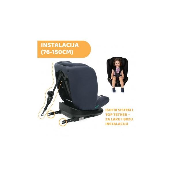 CHICCO Auto sedište A-s Mokita i-Size (76-150), India Ink - 202019