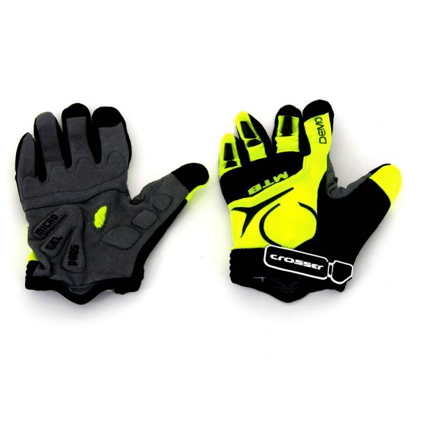 CROSSER Rukavice CG-537 LONG FINGER black/green M - 2822