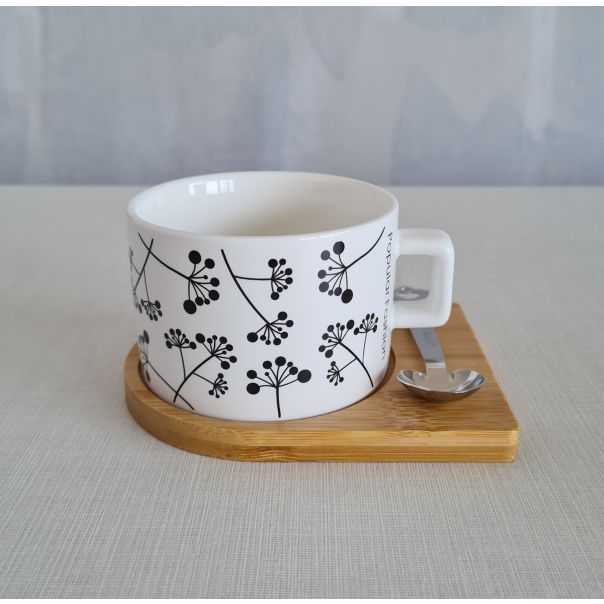 DEKOR DOM Šolja CYLINDER FLOWERS C7 - N02 - 022626