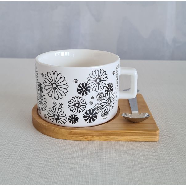 DEKOR DOM Šolja CYLINDER FLOWERS C7 - N02 - 022626