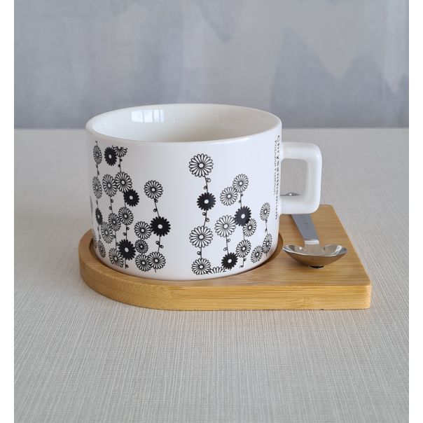 DEKOR DOM Šolja CYLINDER FLOWERS C7 - N02 - 022626