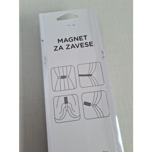 DEKOR DOM Magnet za zavese Wood Y276, tamno siva - 023180