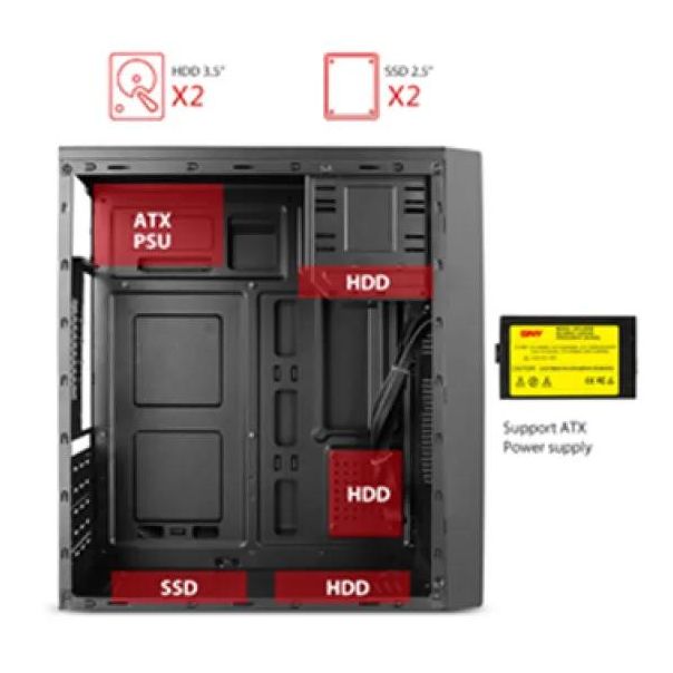 STARS SOLUTIONS Kućište K02 500W, USB 3.0 x2 - EP3242937