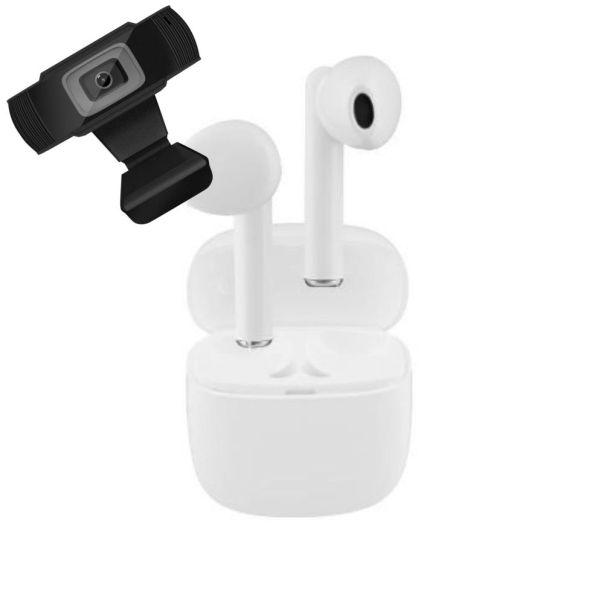 TNB Bluetooth Slušalice BUNDLE WCAM720 Kamera + WEBMELO, bela - 37364