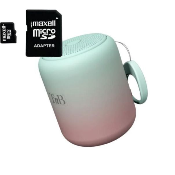TNB Bežični Bluetooth zvučnik BUNDLE HPCOLORGN + 8GB MICRO SDHC - 37366