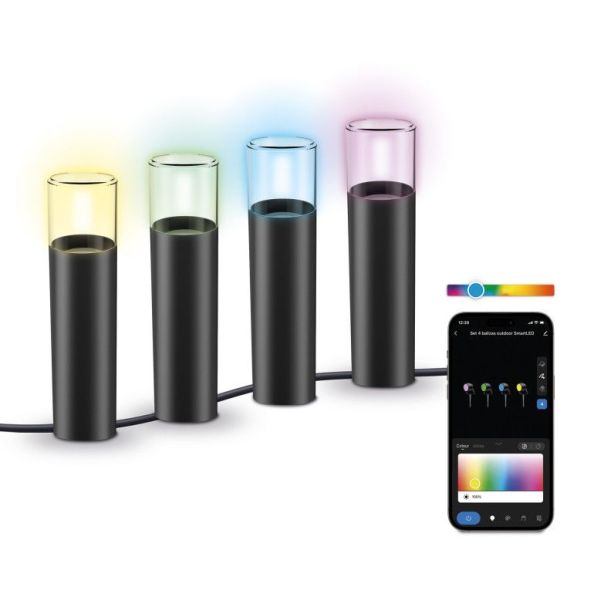 KSIX Set lampi BXOUTL2 Smart LED, RGBIC+W 4KOM, spoljašnji - 37116