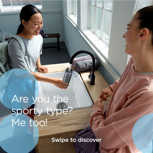 BRITA Flašica za filtriranje vode Fill&Go Active 0.6L, sivo/plava - 4006387128135