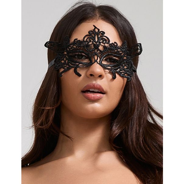 Seksi crna čipkana maska za oči C81235 - C81235