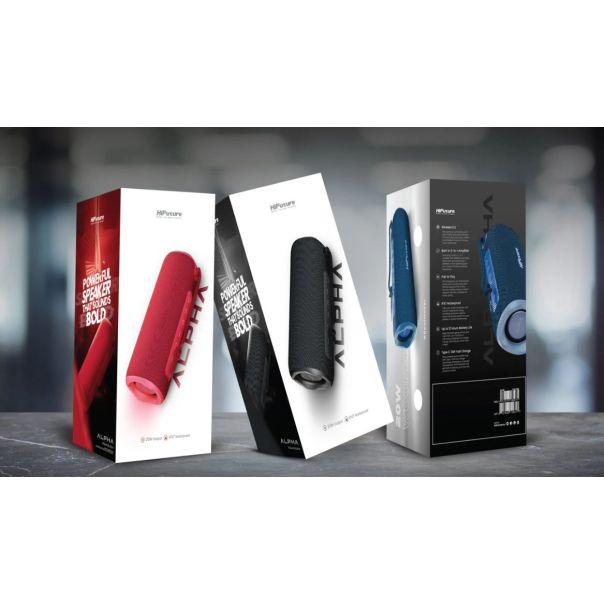 HIFUTURE Bežični Bluetooth zvučnik ALPHABK, crna - 38487