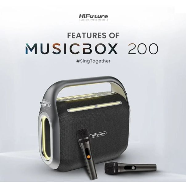 HIFUTURE Bežični Bluetooth zvučnik MUSICBOX 200, crna - 38492-1