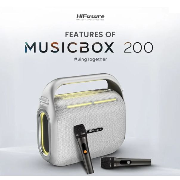 HIFUTURE Bežični Bluetooth zvučnik MUSICBOX 200, crna - 38493