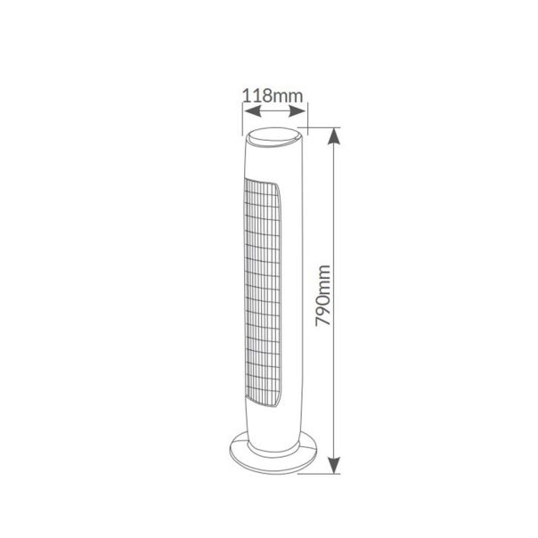 NIAROS Ventilator 45W, BELI - 38191-1