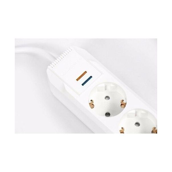 BLUEBERRY Produžni kabl BSP-3015D-DW30 5 Utičnica 3m, bela - 38457